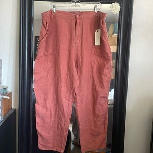 NWT Sanctuary standard surplus linen pants 18W
